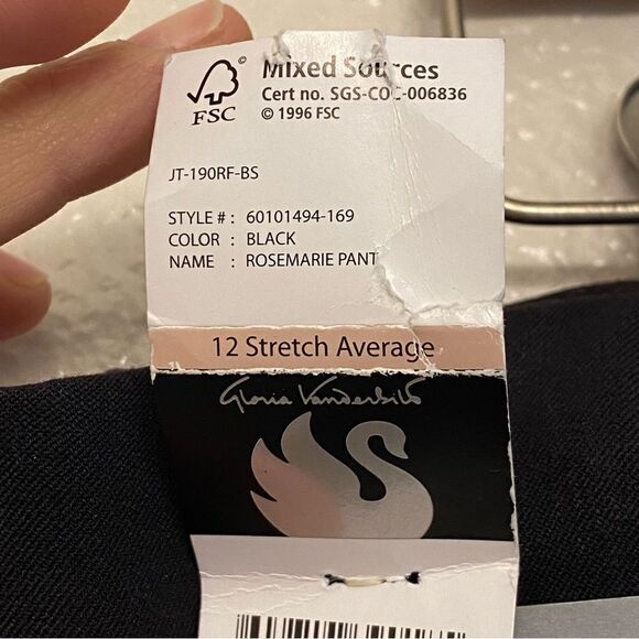 Gloria Vanderbilt trousers slacks dress plants side zip slimming stretch -12 - Picture 11 of 15